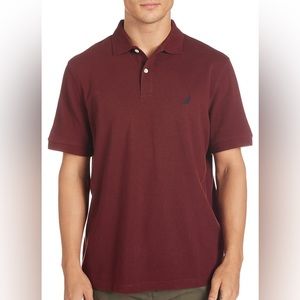 Nautica Slim Fit Small polo shirt burgundy for men